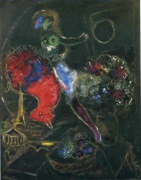 Marc Chagall Painting - Noche contemporánea Marc Chagall